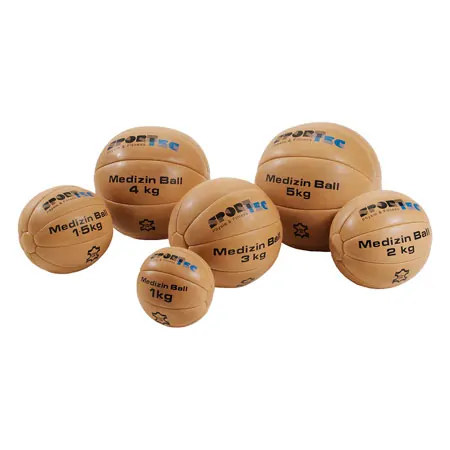 Medicine ball made of leather,  23 cm, 2 kg