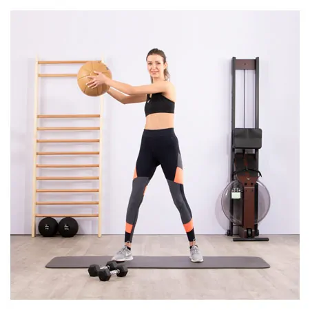 Leather medicine ball set 5 pcs, 1-5 kg