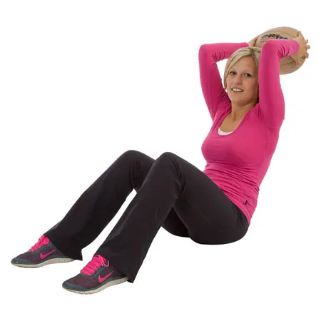 Leather medicine ball set 6 pcs, 1-5 kg incl. stand