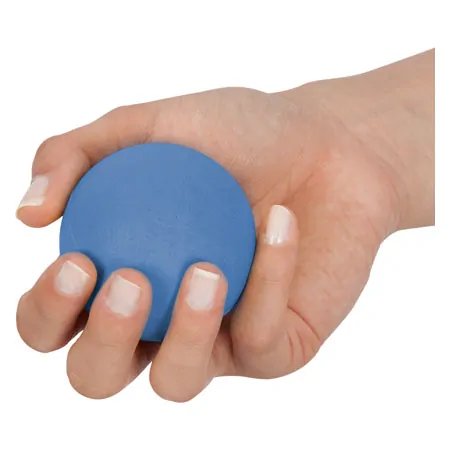 Sponge rubber ball, set of 4:  62 mm, blue, green, red, yellow