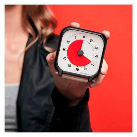 Time Timer Table Clock with acoustic signal, small, 7,5x7,5 cm