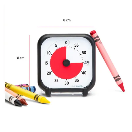 Time Timer Table Clock with acoustic signal, small, 7,5x7,5 cm