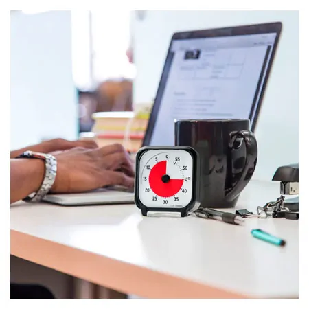 Time Timer Table Clock with acoustic signal, small, 7,5x7,5 cm