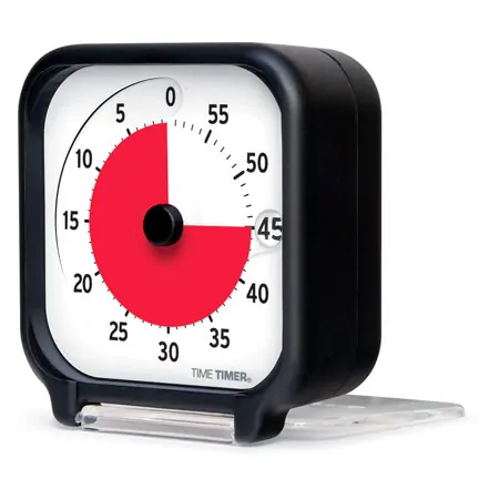 Time Timer Table Clock with acoustic signal, small, 7,5x7,5 cm