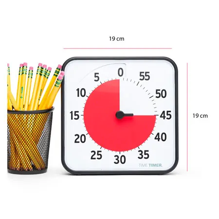 Time Timer Table Clock with acoustic signal, medium, 18x18 cm