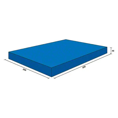 Soft floor mat RG 20, 300x200x40 cm