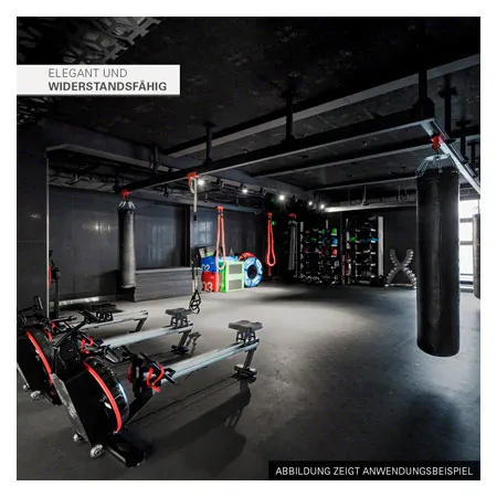 PAVIGYM fitness floor for the Endurance weight room, 100x100x0.7 cm, black