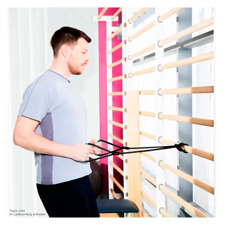 Wall bars metal / wood, 90 x 240 cm W x H, 14 bars