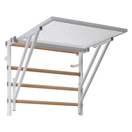 Wall bar set, 2-pieces, wall bar metal / wood incl. loop grid
