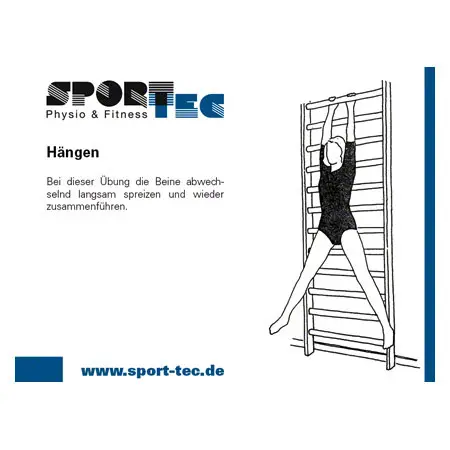 Wall bars combination, complete, 3-pcs.