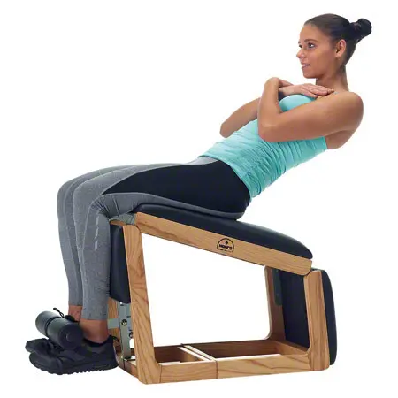 NOHrD Abdominal and Back Trainer Triatrainer, oak, pleather
