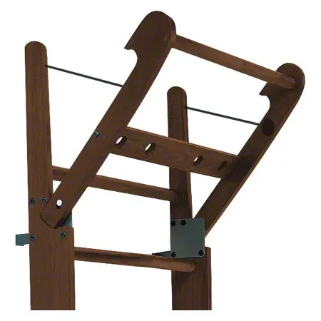 NOHrD Wall bars nut tree, foldout, HxWxD 230x80x13 cm, 10 bars