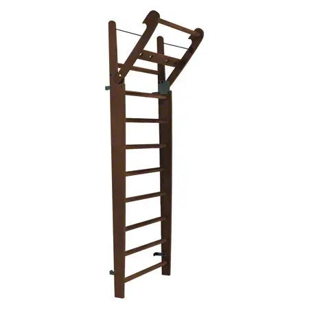 NOHrD Wall bars nut tree, foldout, HxWxD 230x80x13 cm, 10 bars