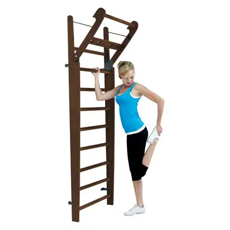 NOHrD Wall bars nut tree, foldout, HxWxD 230x80x13 cm, 10 bars