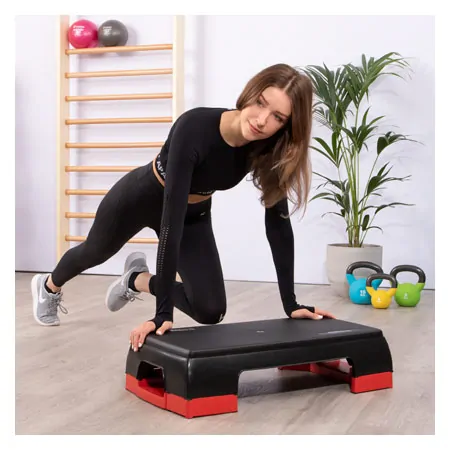 Step board, 2-way adjustable, black