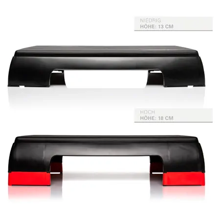 Step board, 2-way adjustable, black