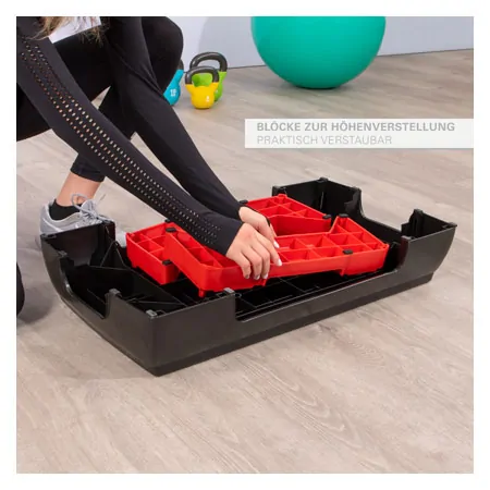 Step board, 2-way adjustable, black