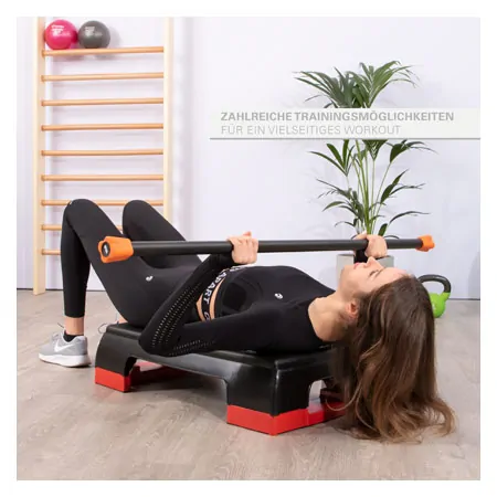 Step board, 2-way adjustable, black