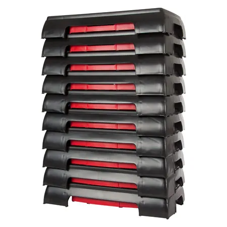 Step board, 2-way adjustable, black