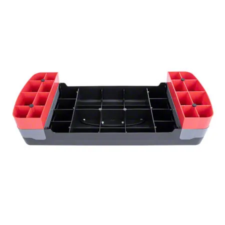 Step board height adjustable, black LxWxH 68x28x10/15 cm