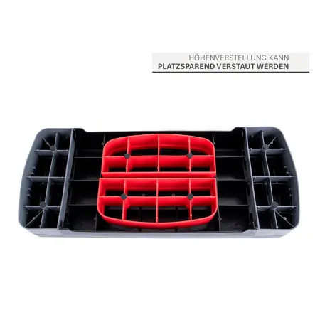 Step board height adjustable, black LxWxH 68x28x10/15 cm