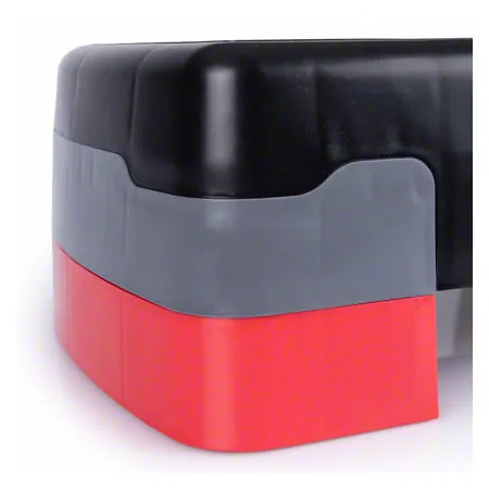 Step board height adjustable, black LxWxH 68x28x10/15 cm