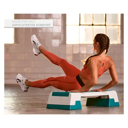 REEBOK Step semi-professional incl. DVD, white-cyan