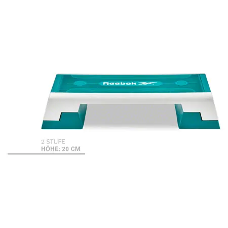 REEBOK Step semi-professional incl. DVD, white-cyan