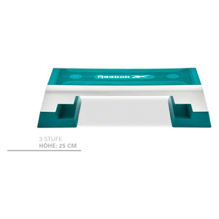 REEBOK Step semi-professional incl. DVD, white-cyan