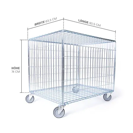 Ball Carts Standard with lid, 2-pcs., 392 L, movable