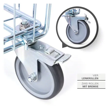 Ball Carts Standard with lid, 2-pcs., 392 L, movable