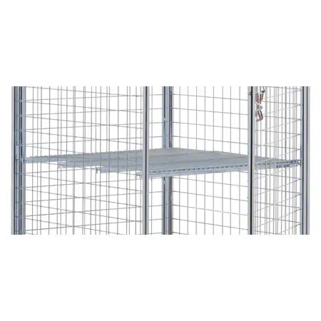 Roller container RC / S1 incl. plastic pallet and shelf