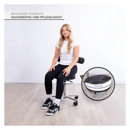 Sanus health chair with height-adjustable lean, 52-72 cm, imitation leather