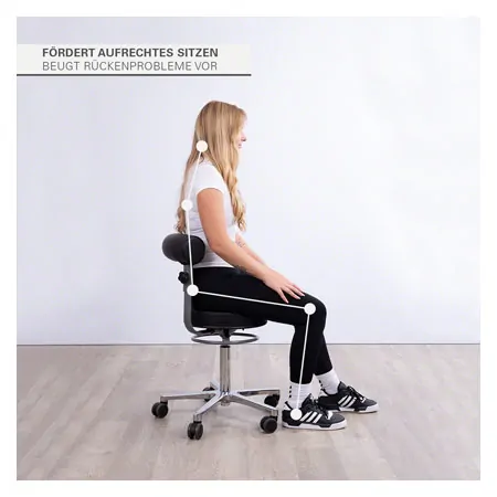 Sanus health chair with height-adjustable lean, 52-72 cm, imitation leather