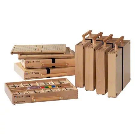 Pertra complete set including 7 suitcases and one suitcase-shelf cart, 2353-pcs.