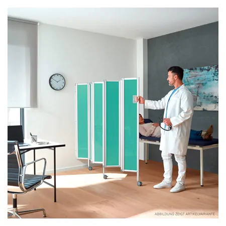 Folding wall flexible, 3-bladed, HxB 165x90 cm