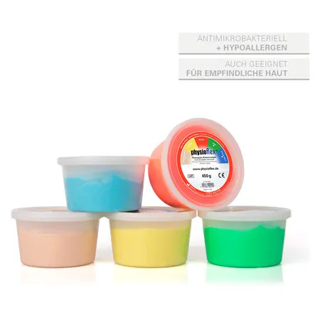 Physioflex Therapy plasticine medium, 450 g, red