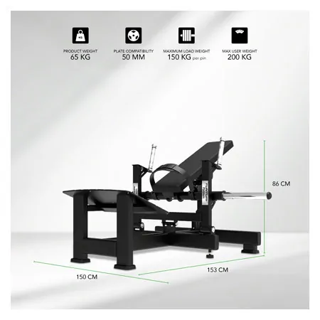 TUNTURI weight station Platinum Hip Thrust, Plate loaded, V-series