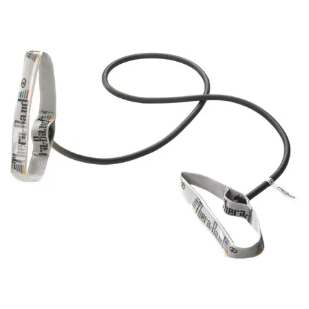Thera-Band Tubing with handle, 1.4 m, specially thick, black