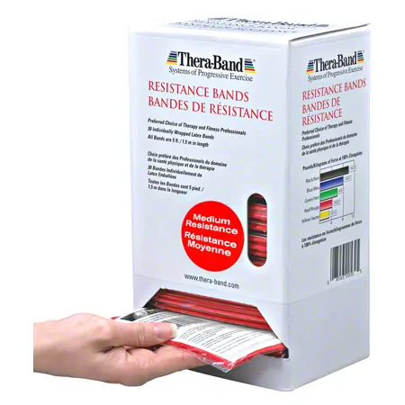 Thera-Band Dispenser incl. 30 bands, medium, red