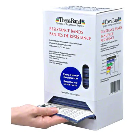 Thera-Band Dispenser incl. 30 bands, extra strong, blue