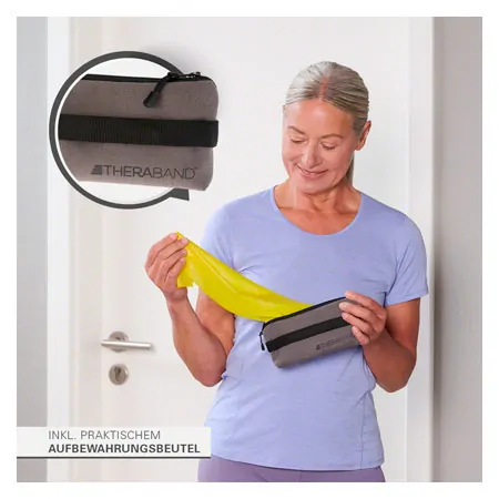 Thera-Band incl. case, 2.50 x 12.8 cm, lightweight, yellow