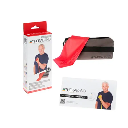 Thera-Band incl. bag, 2.50 x 12.8 cm, medium, red