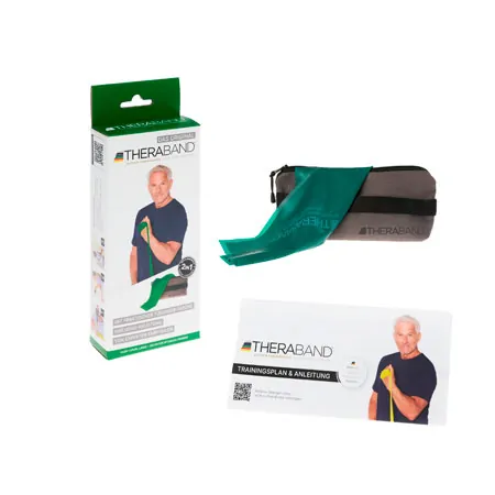 Thera-Band incl. case, 2.50 x 12.8 cm, thick, green