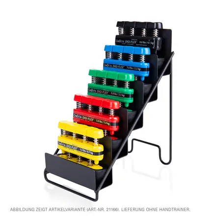 Digi-Flex storage display for 5 hand exerciser