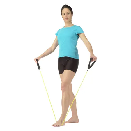 Fitness tube, lightweight, yellow