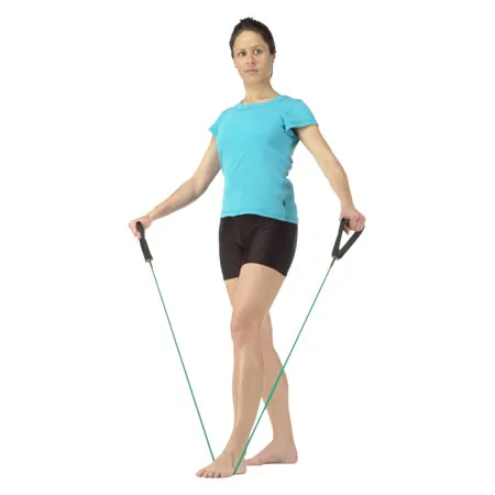 Fitness Tube, medium, green, set of 10