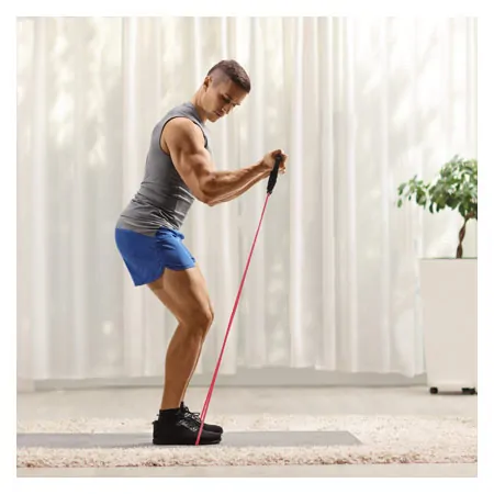 Fitness tube, thick, red, set of 10