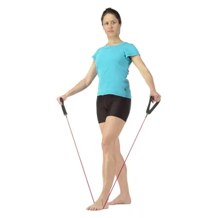 Fitness tube, thick, red, set of 10