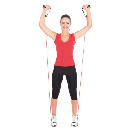 Fitness tube, thick, red, set of 10